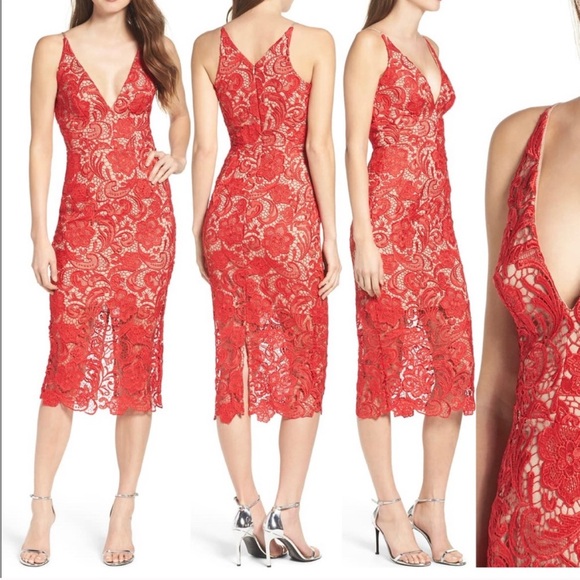 Dress the Population lace midi dress - Picture 5 of 12